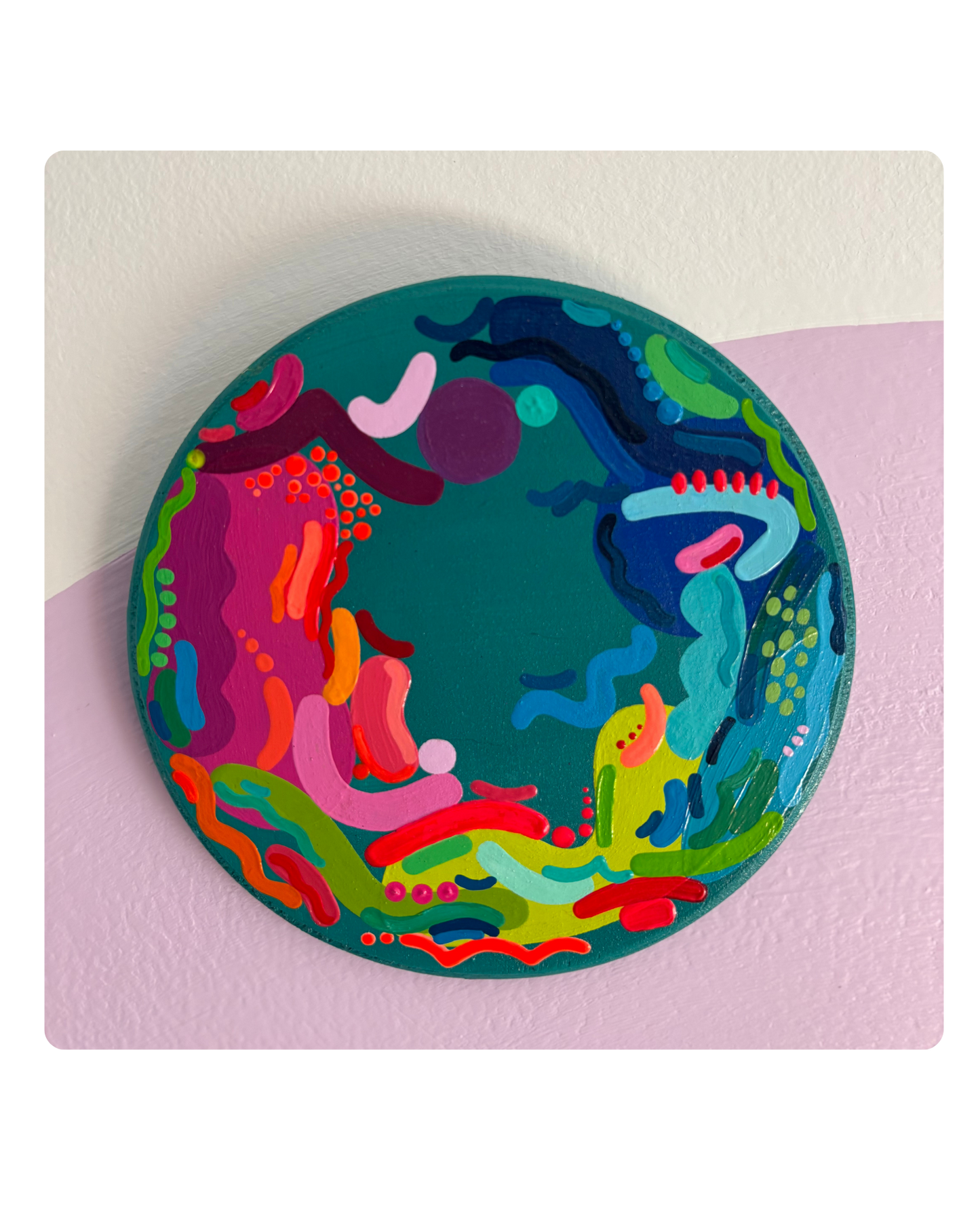 mini mural circle - dark turq