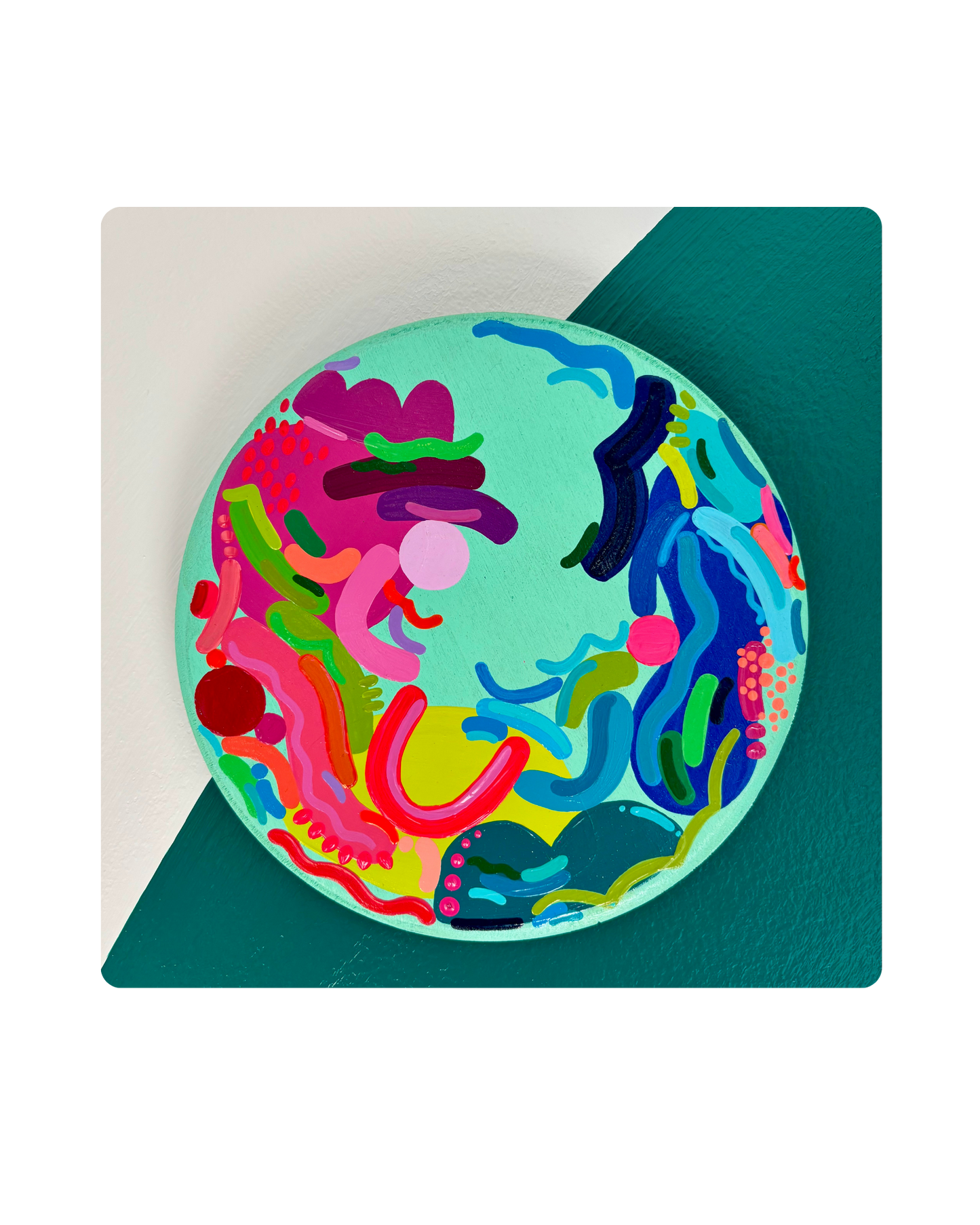 mini mural circle - baby turq