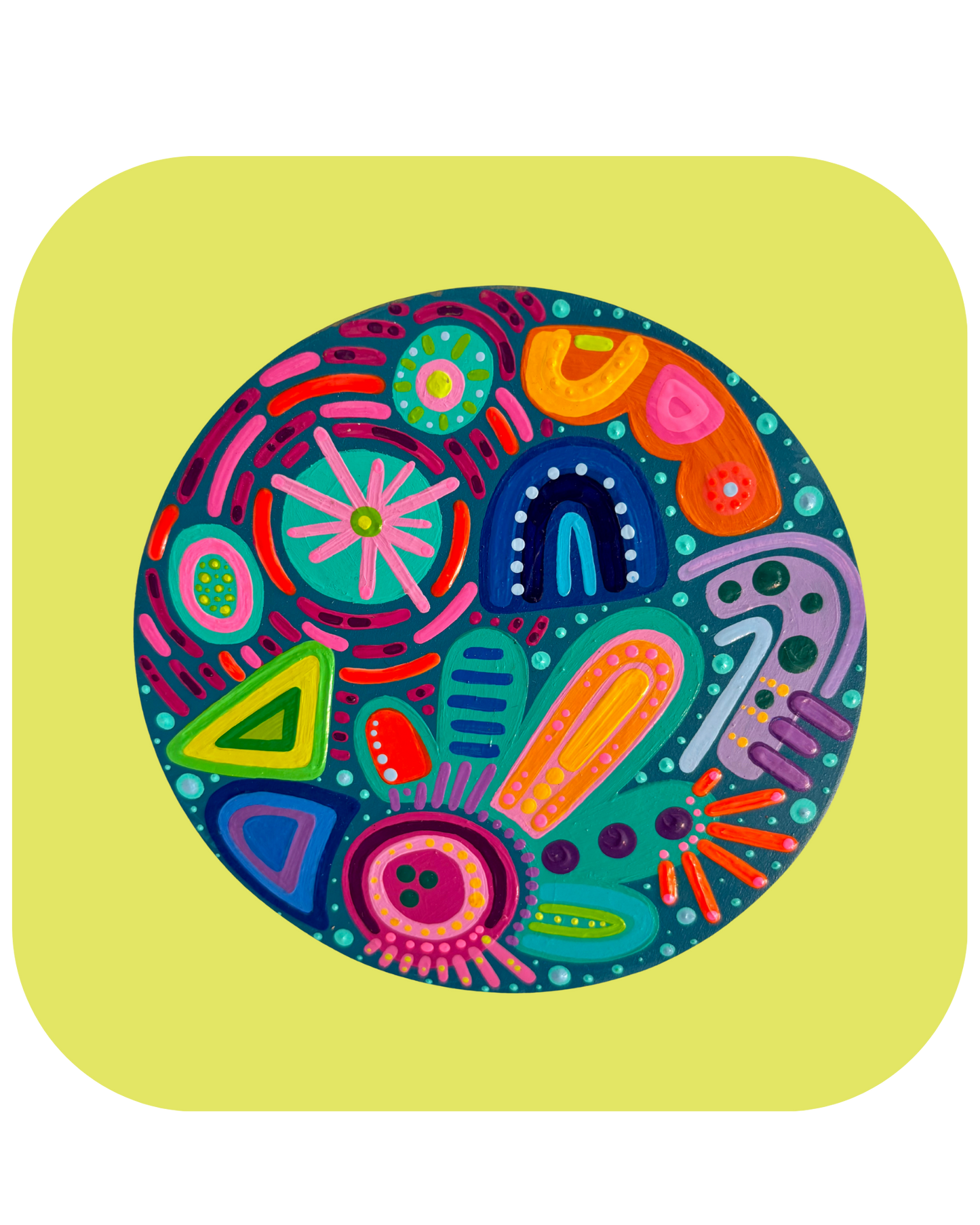 mini mural circle - blue
