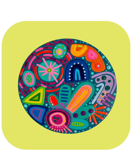 mini mural circle - blue