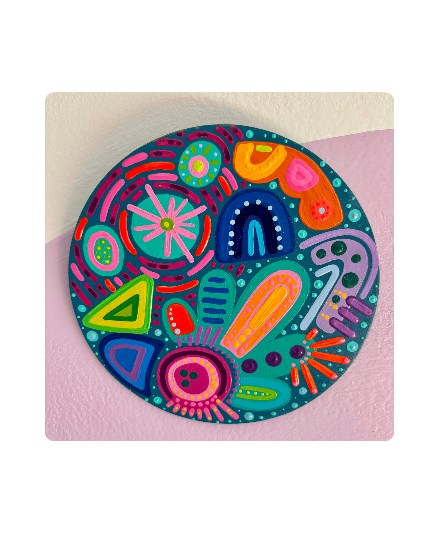 mini mural circle - blue