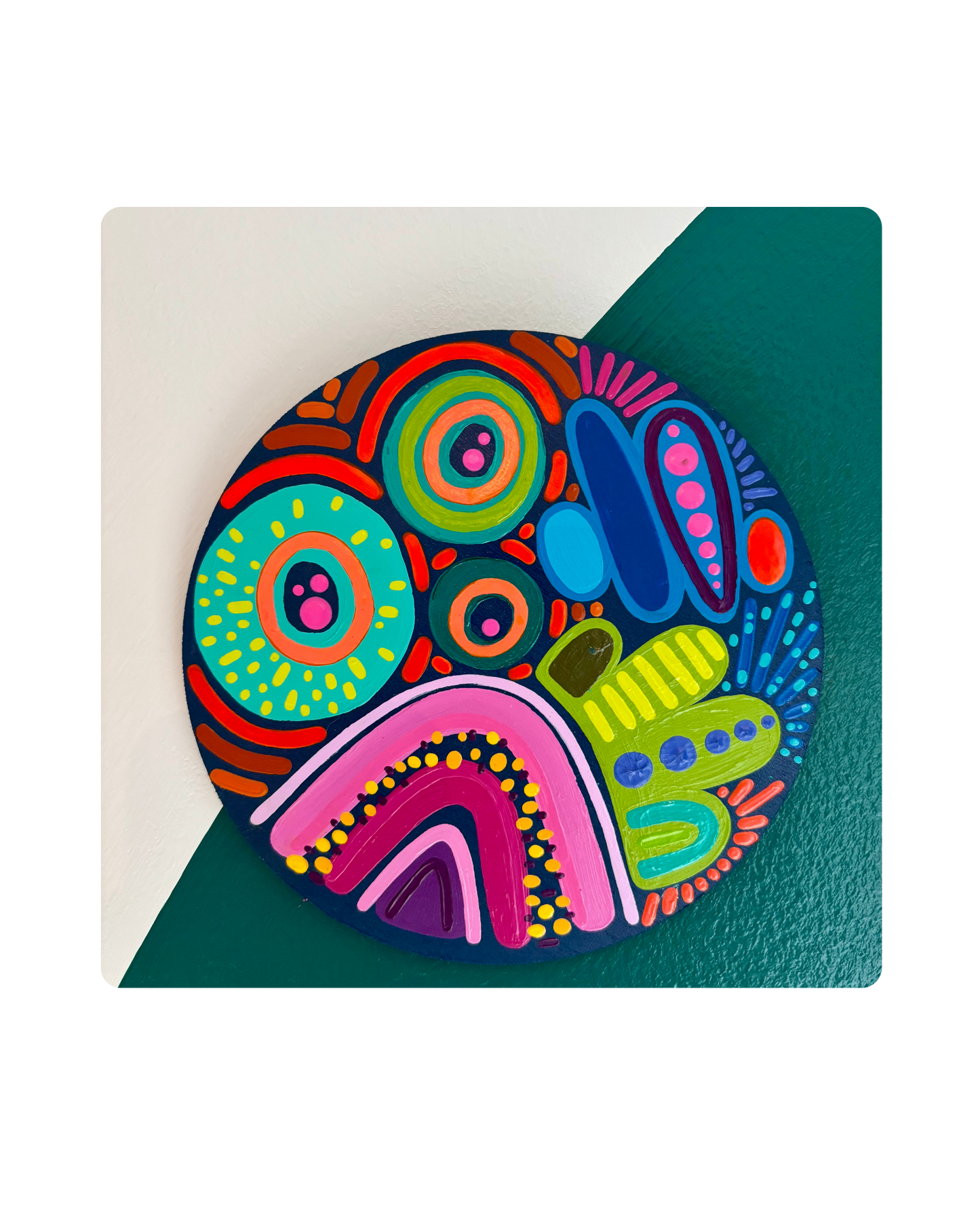 mini mural circle - navy