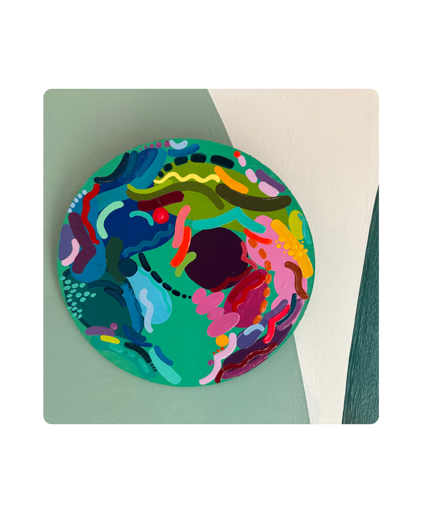 mini mural circle - turq 2