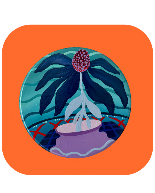 mini mural circle - flwr friend